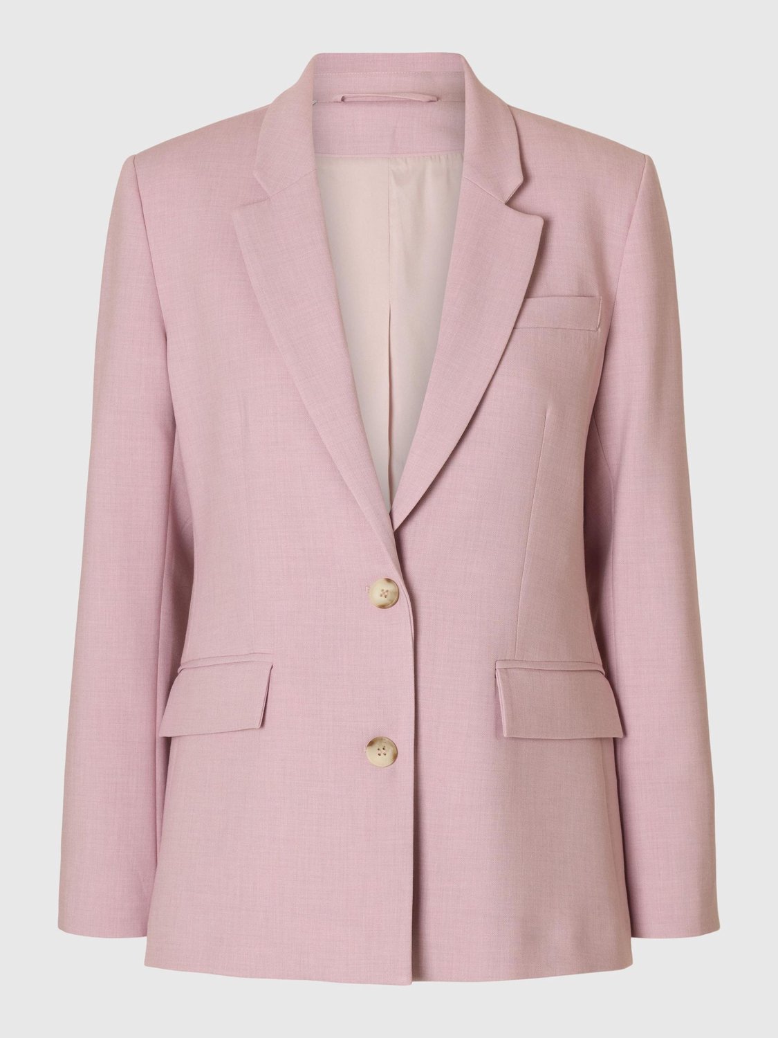 SLF Rita LS Classic Blazer Bleached Mauve Melange Roze