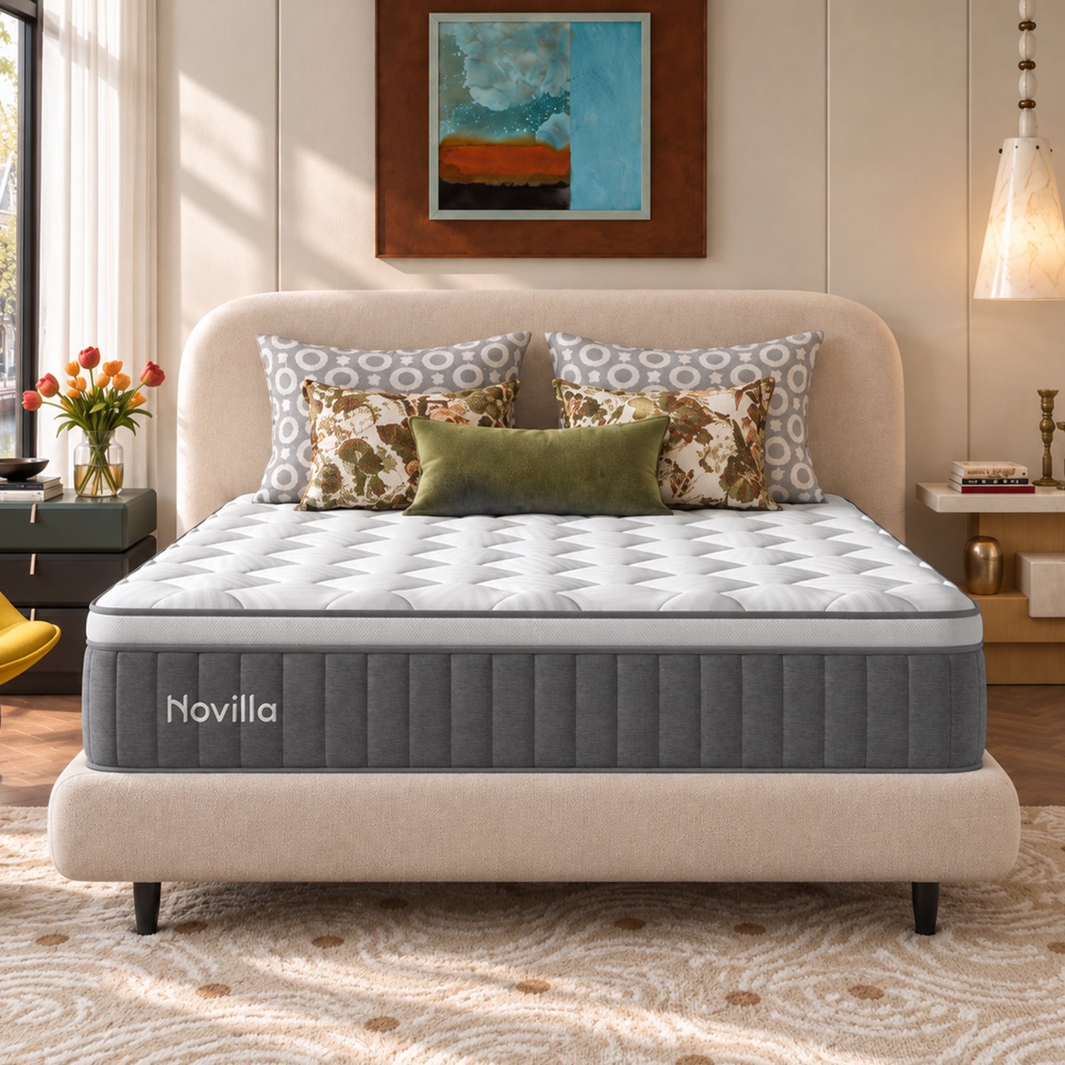 Novilla Koudschuimmatras 160x200 cm - 7 comfortzones - H3 -25 cm Grijs