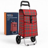 Boodschappentrolley | XXL | Boodschappenwagen | 40 Liter | Lichtgewicht | Opvouwbaar | Afneembare Boodschappentas | Waterafstotend | Rood