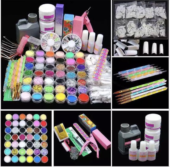 Large Acrylic Powder Set - Acrylic - Nail Art Decoratie Pakket | bol.com
