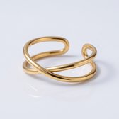Lundholm Luxe Earcuff Goud Kleurig Dames - Premium Stainless Steel Gold Plated - Oorklem Dames Oorclip zonder gaatje - Scandinavisch Design