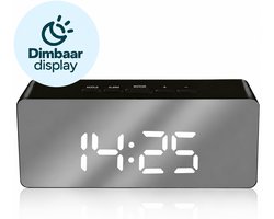 Luxime® - Digitale Wekker - Slaapkamer - Klok - Alarmklok - Dimbaar Display - Zwart