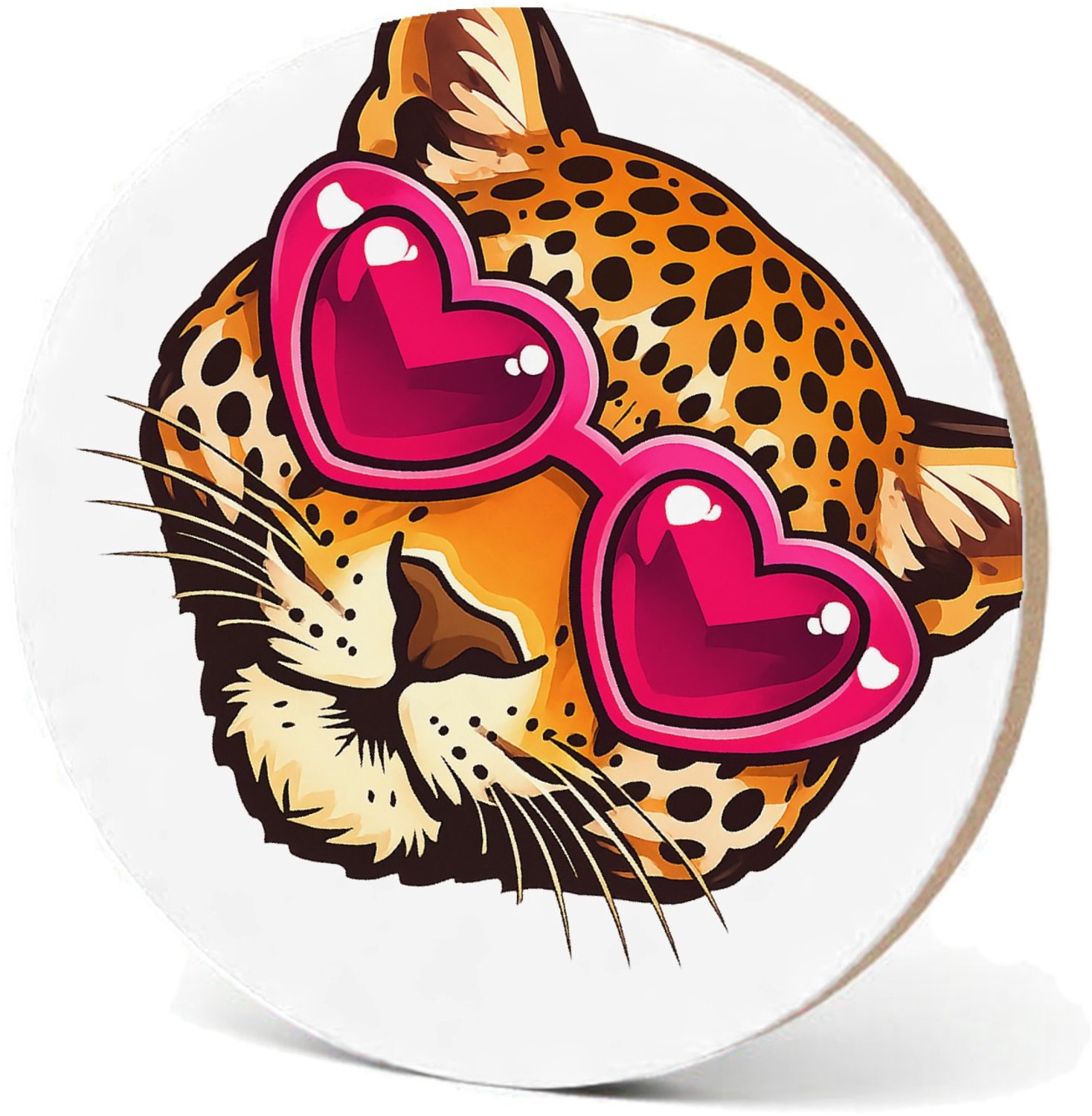 Mr Cadeautjes MDF fotolijst - design Een opvallend dierenportret met een onverwachte mode-accesso | cadeau Wit