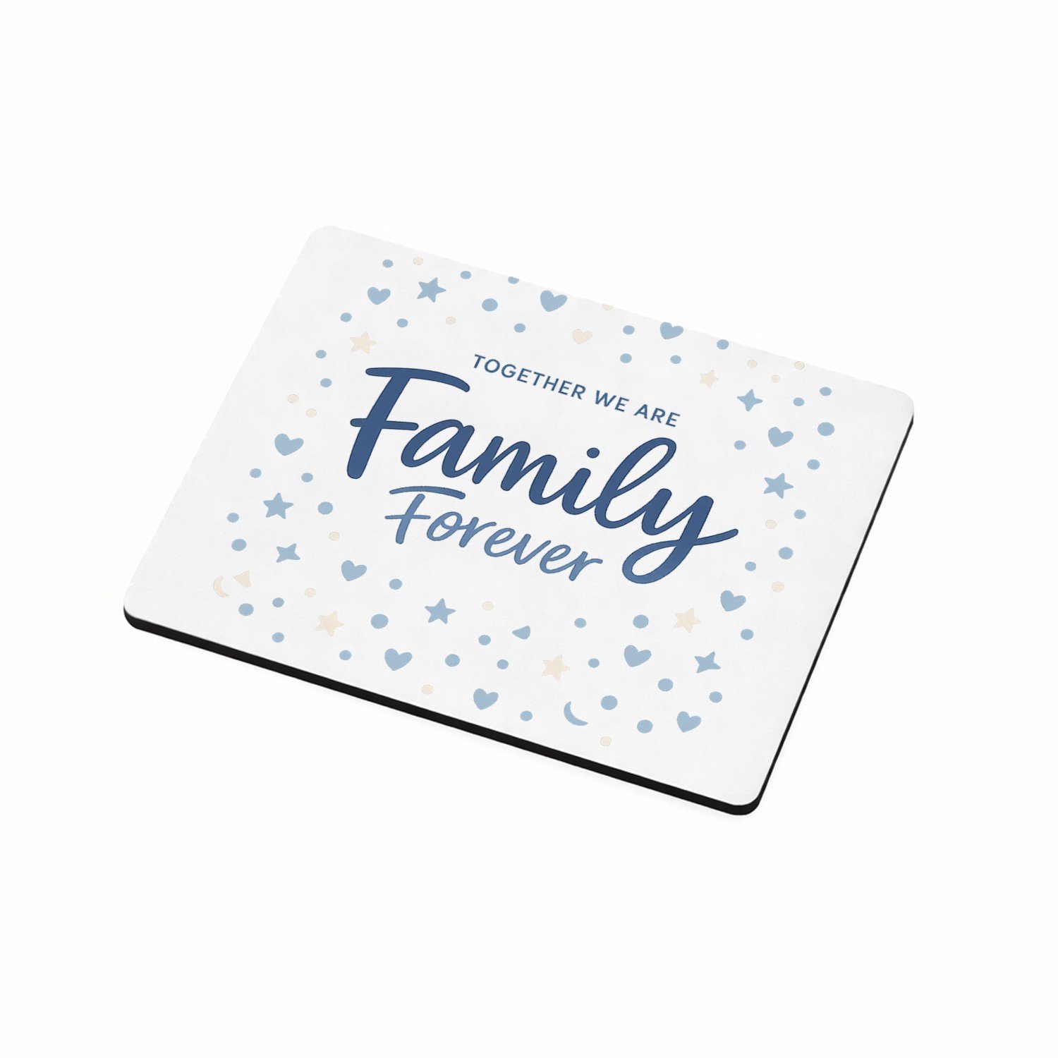 Mr Cadeautjes MDF magnetische fotolijst 9 x 7 - design Een rustige familietypografische print met een speels stippe | cadeau Wit