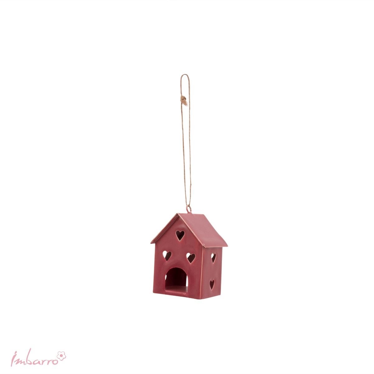 Imbarro Home & Fashion - Huisje Pace Marsala - Paars - L:6 W:6 H:9.50 cm