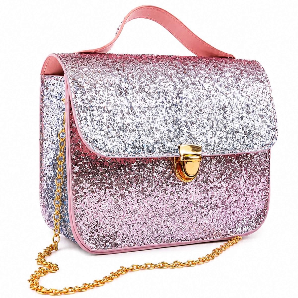 Great Pretenders - Kindertas met pailletten skyline glamour - Roze