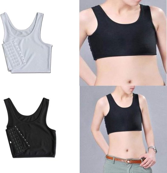 Binder Ondergoed Tanktops Bandage Trans Ademend Zijhaak Bustier BH — afbeelding 4
