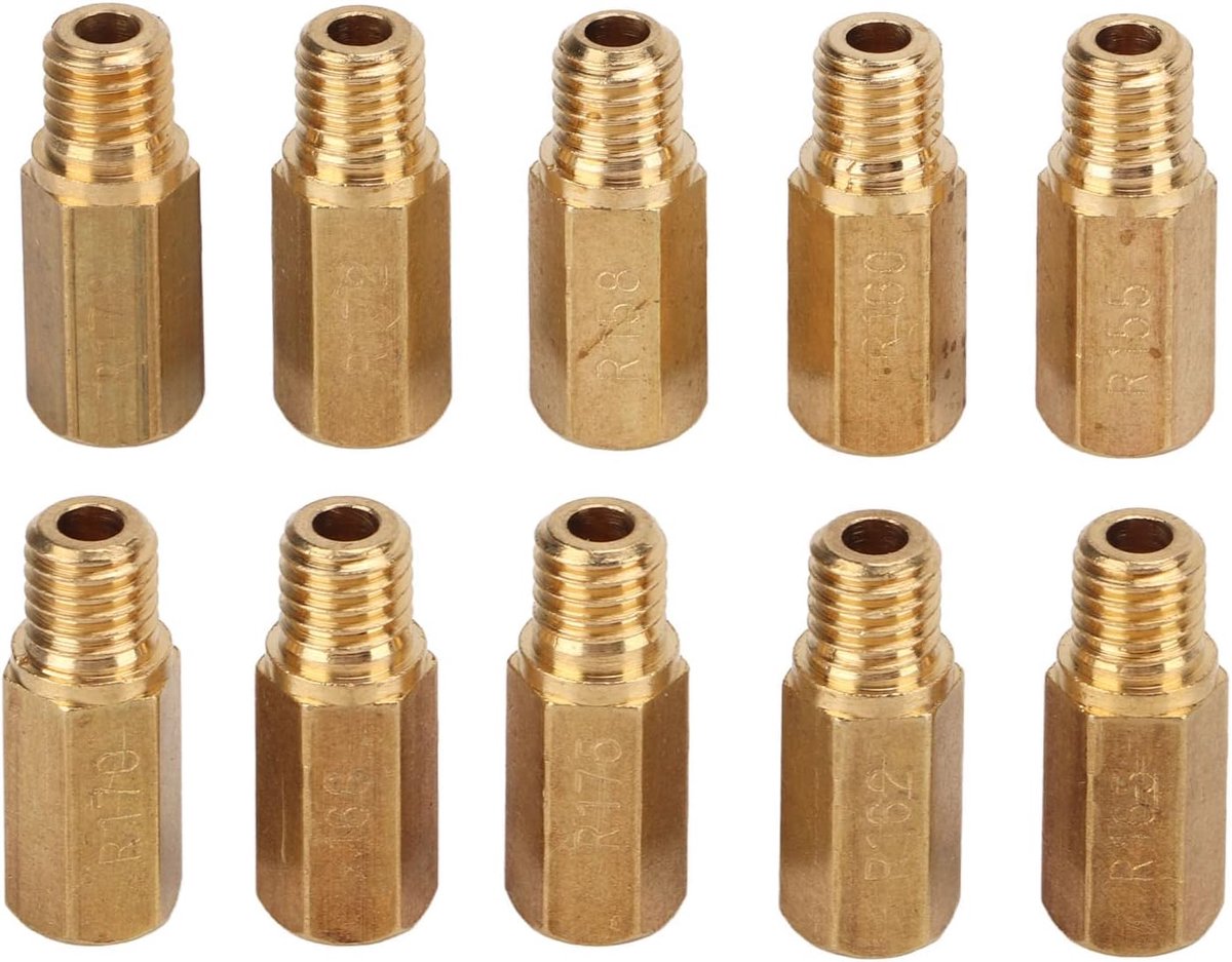Aqxreight Carburateur Hoofdsproeier, 10 Stuks Carburateur Hoofdsproeierset Vervanging voor FCR MX PWK PWM PE PJ 155‑178