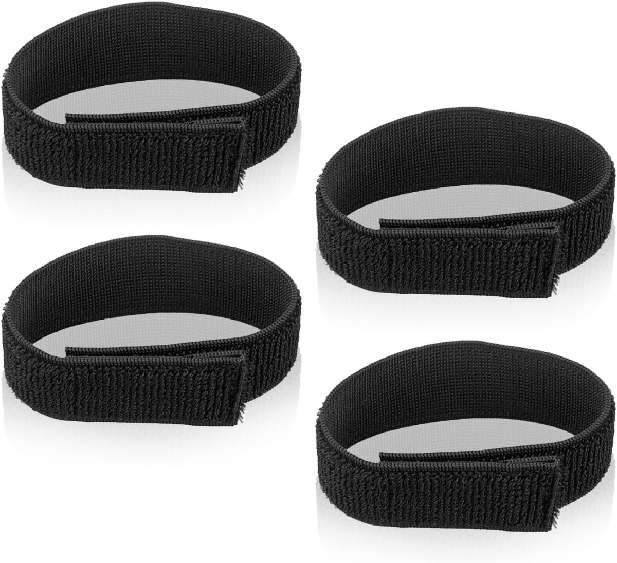2 paar fietsclips, hoge elastische fietsbroek, fietsclips broek, broek laarzen met zwarte riem, veiligheidsband voor wandelen, kamperen, steltlopers, vissen, militaire uniformen (zwart)