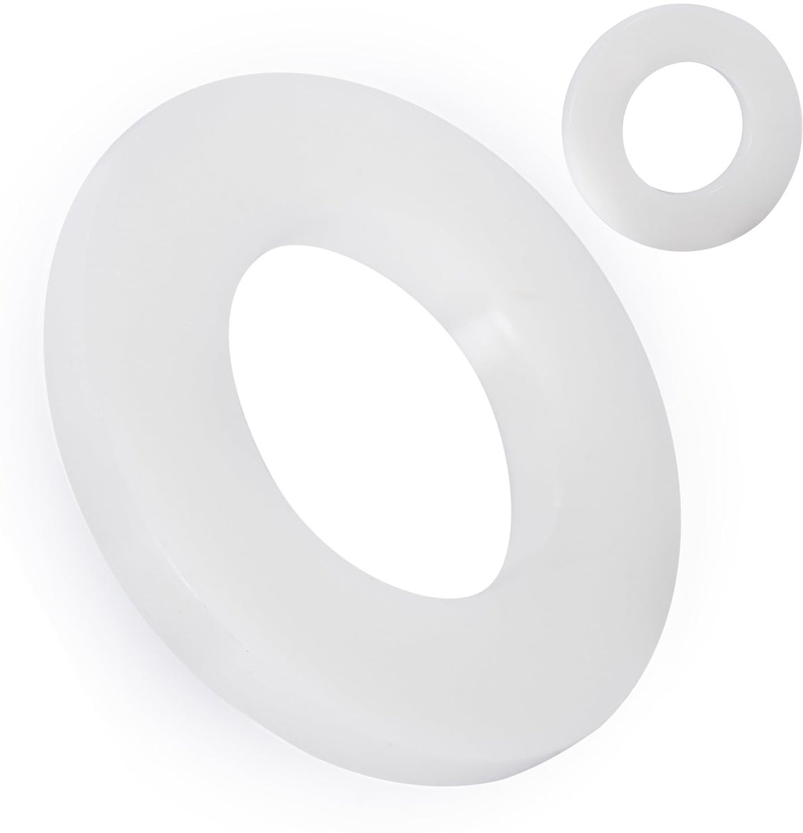 Kunststof wit M2-25 stuks DIN 125 vorm A - ISO 7089 hoogwaardige polyamide onderlegringen kunststofschijven nylonschijven kleine buitendiameter (25, M2)