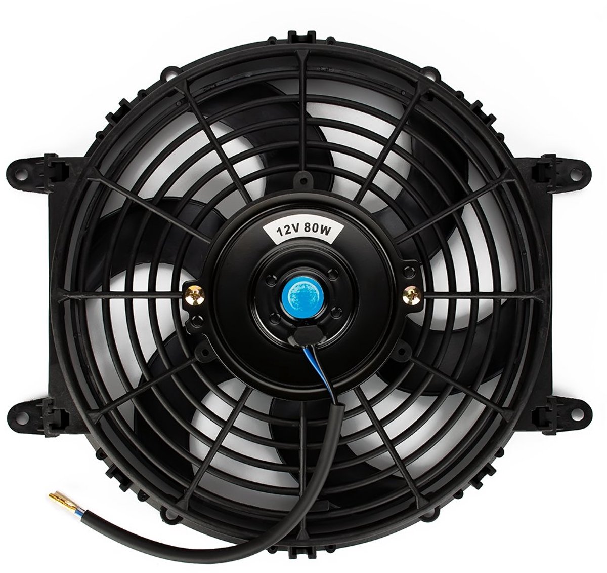 Elektrische koelventilator Slim Fan Push Pull motorblad FAN 12 V 80 Watt montagekit (10 inch)