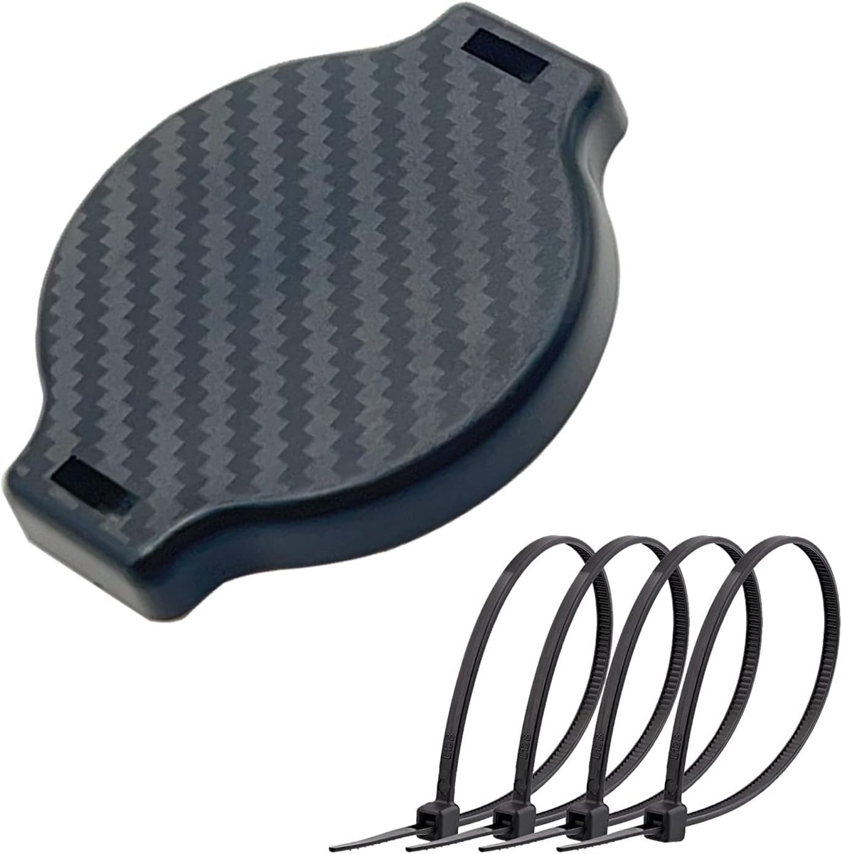 Installation AirTag Holder for bicycles - Mounts in 30 seconds | 4 strap attachments - Can be mounted discreetly behind the down tube and seat post - Black