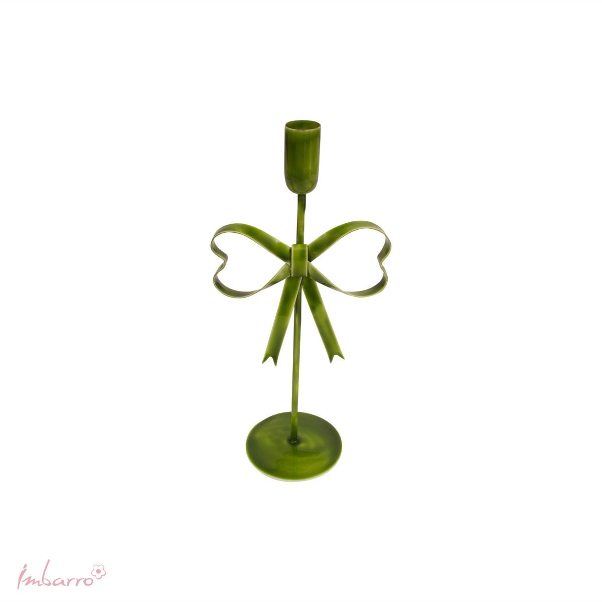 Imbarro Home & Fashion - Kandelaar Nodo Green - Groen - L:14 W:9.50 H:32 cm