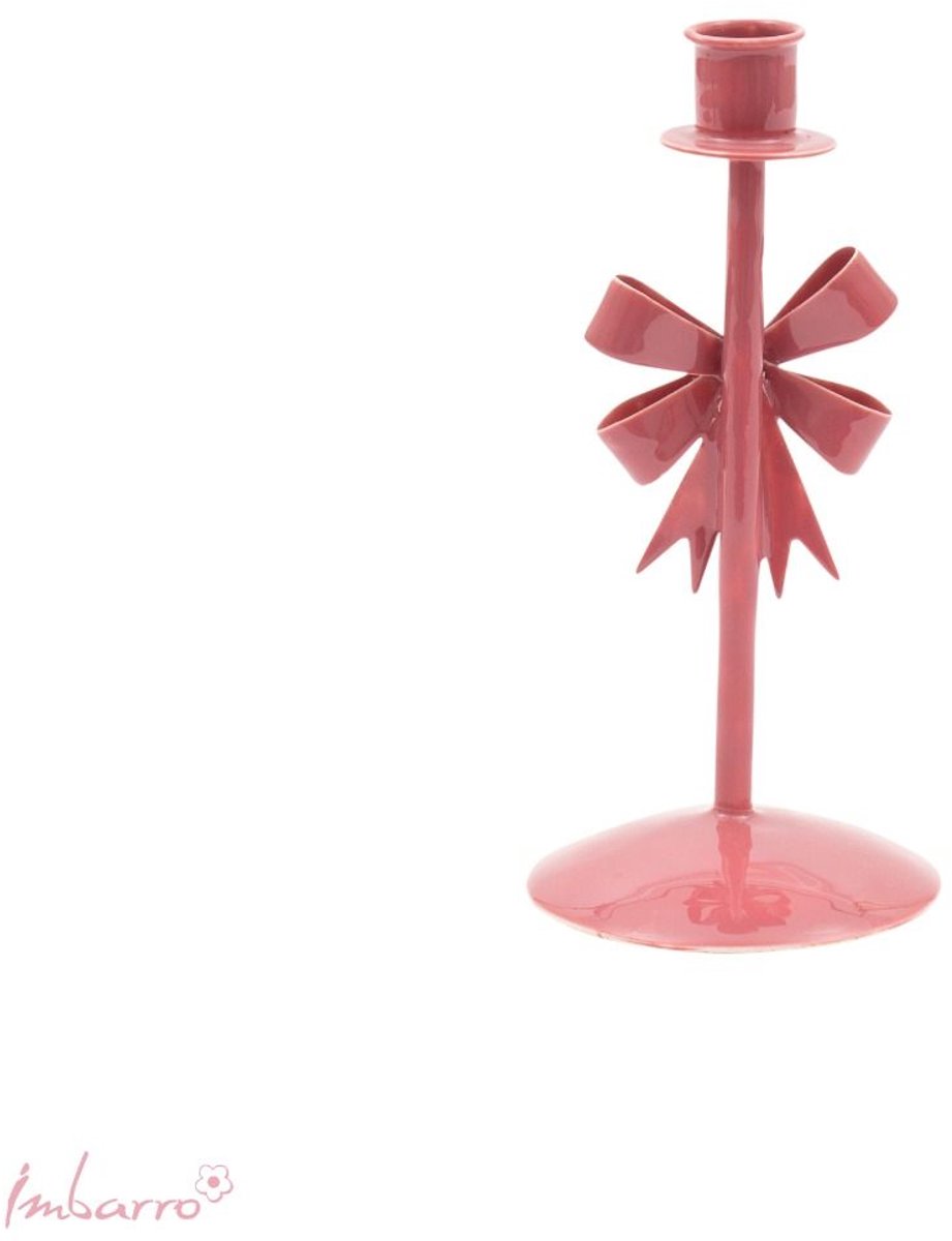 Imbarro Home & Fashion - Kandelaar Fregio Marsala - Paars - L:9.50 W:9.50 H:20.50 cm