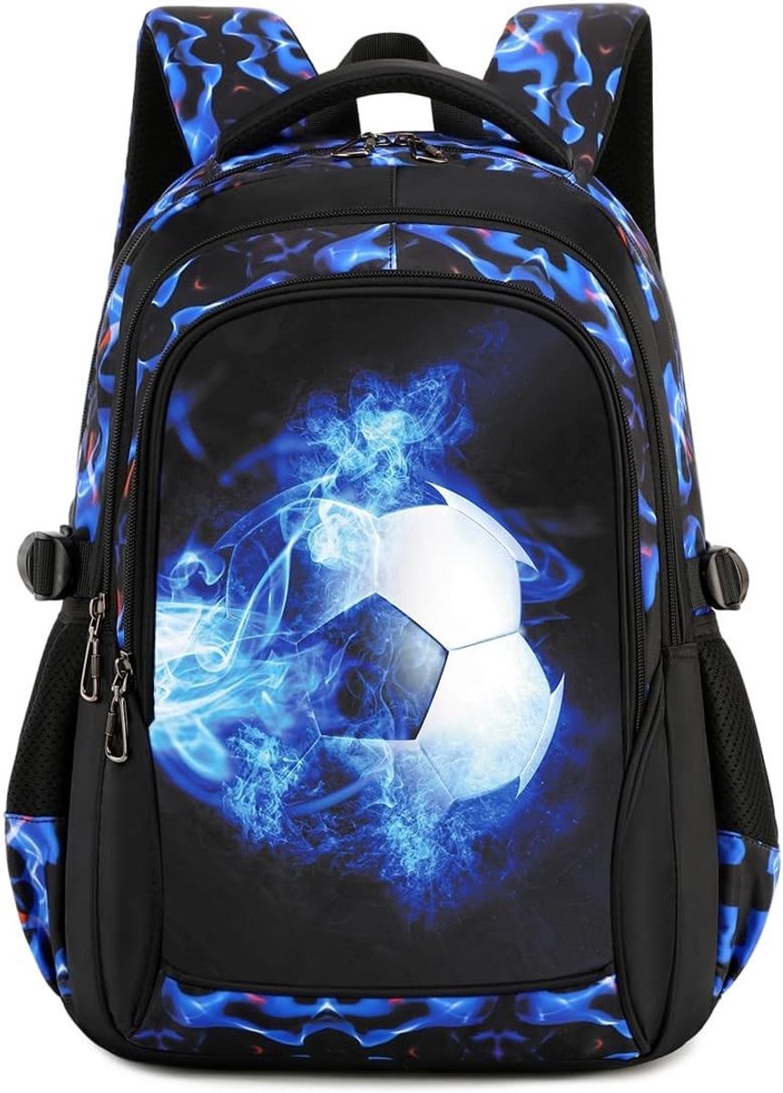 Schooltas jongen bassischool - Blauw - 46 x 32 x 20 cm - Waterafstotende Oxford Rugzak - Voor Kinderen 6-14 Jaar