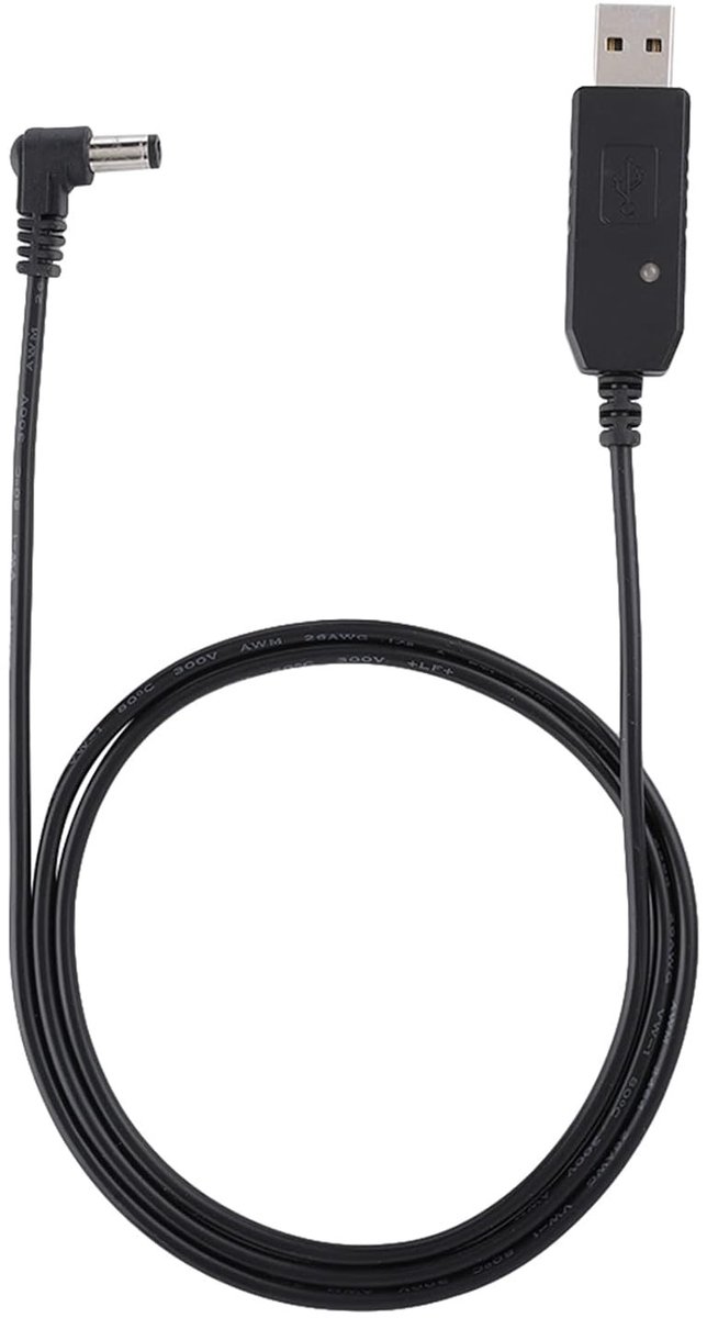 Kabel voor USB Oplader naar DC 10V, Geschikt voor UV-5R, UV-82, BF-F8HP en UV-9R Plus, Voor betrouwbare stroomvoorziening en efficiënt opladen