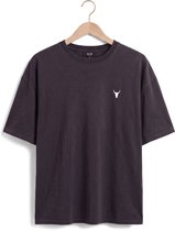 Alix The Label Ladies Knitted Tour T-shirt Tops & T-shirts Dames - Donkergrijs - Maat XS