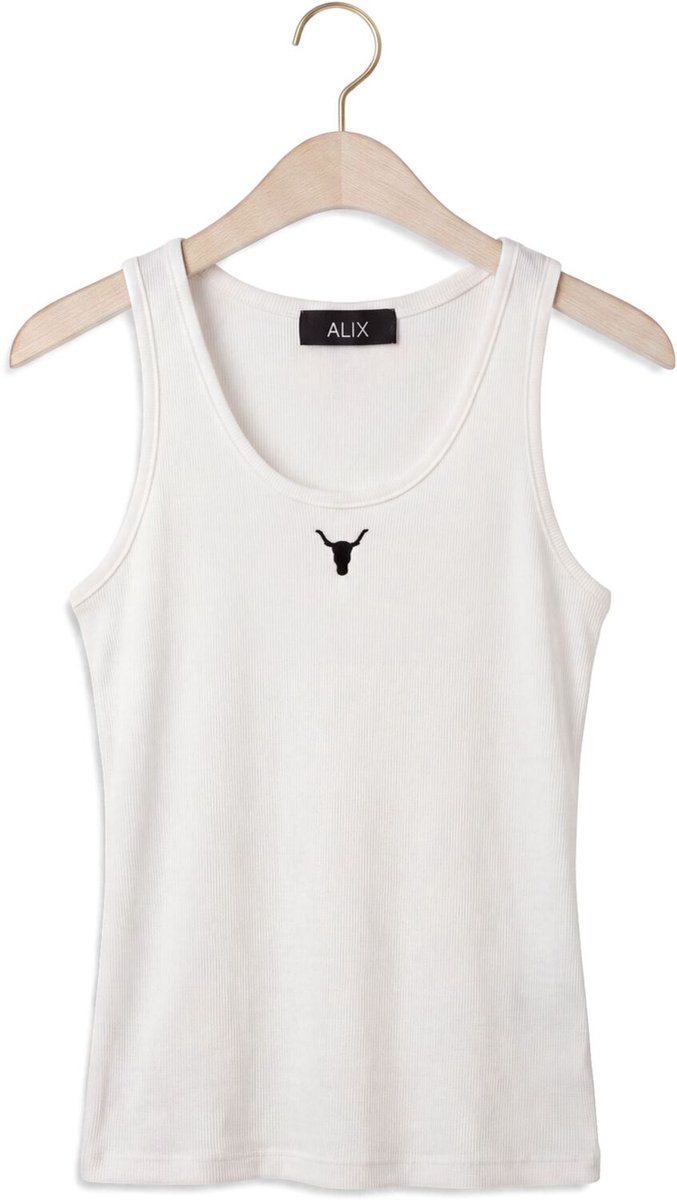 Alix The Label Ladies Knitted Tank Top Tops & T-shirts Dames - Wit - Maat S