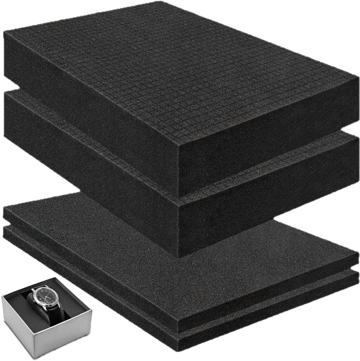 Schuimrubber, 4 stuks rasterschuim, inzetstuk gereedschap, kubusschuim, kofferinleg bescherming voor tabletop - ShopVlot