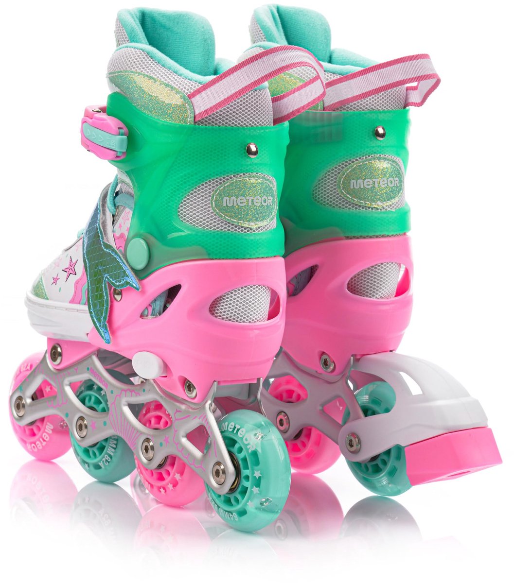 meteor® Inline Skates voor Kinderen Jeugd Volwassen - Ideaal voor Jongens en Meisjes - Instelbare Maat - ShopVlot