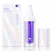 Luxury White V34 Technologie Colour Correcting Serum - Paarse Tandpasta voor Wittere Tanden - Whitening Strips - Tandenbleek Set - 30ml