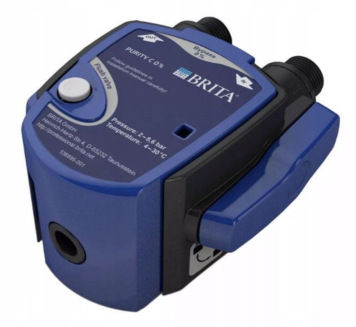 BRITA Purity C by-pass 0% filterkop met John Guest 8mm aansluiting