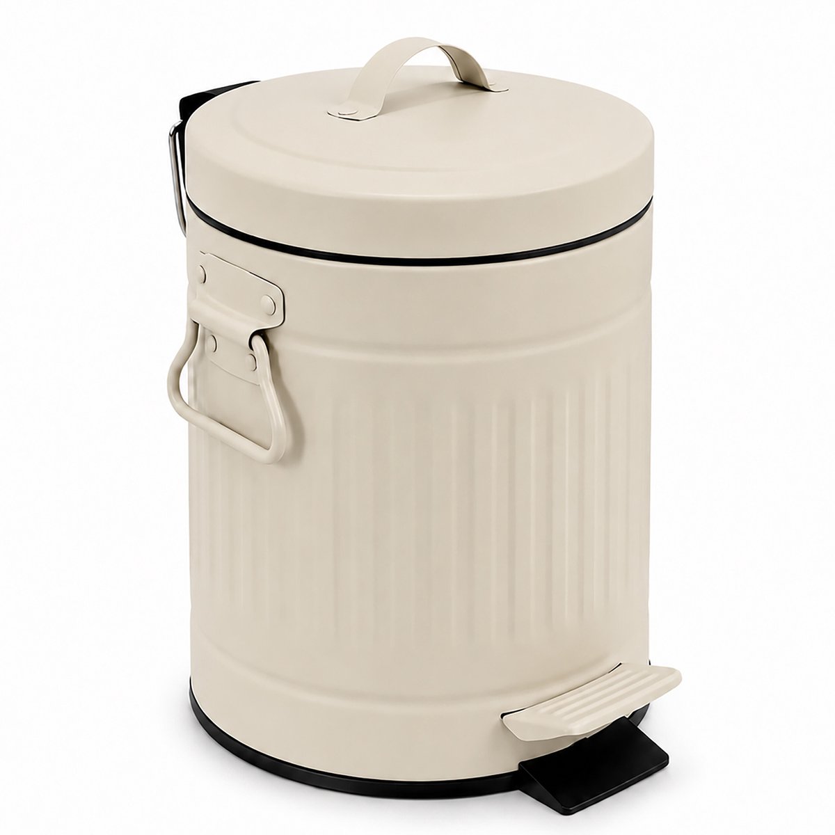 Badkamer prullenbak - 3 liter - softlcose - beige