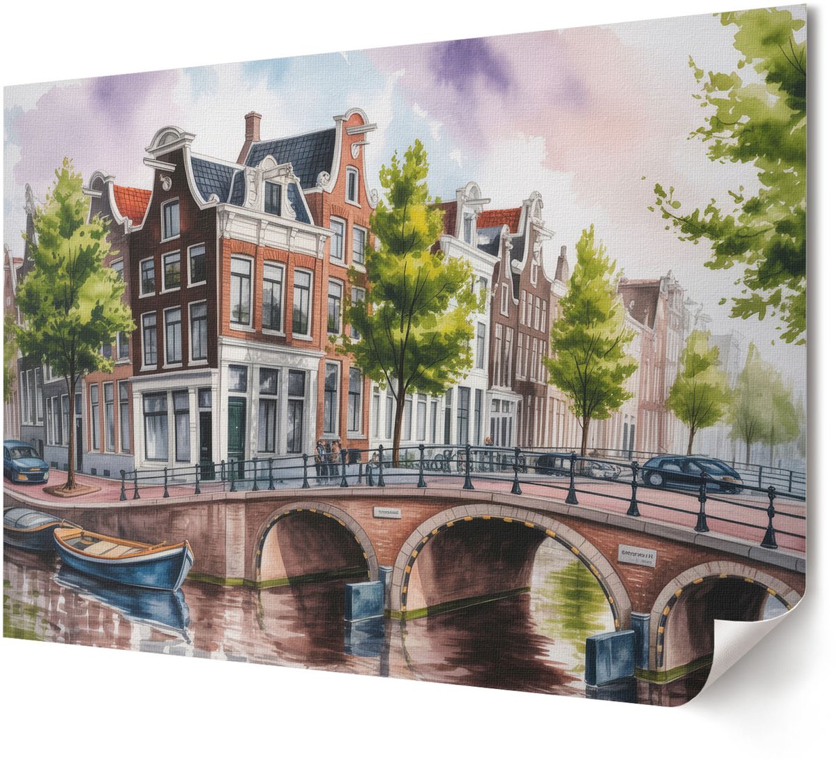 Coloray Polycanvas Wandposter - Geometrisch Portret, Illustratie - A4 - Zwart-wit Motief - Rechthoek - Canvasposter - Woonkamer, Slaapkamer, Kantoor - Minimalist