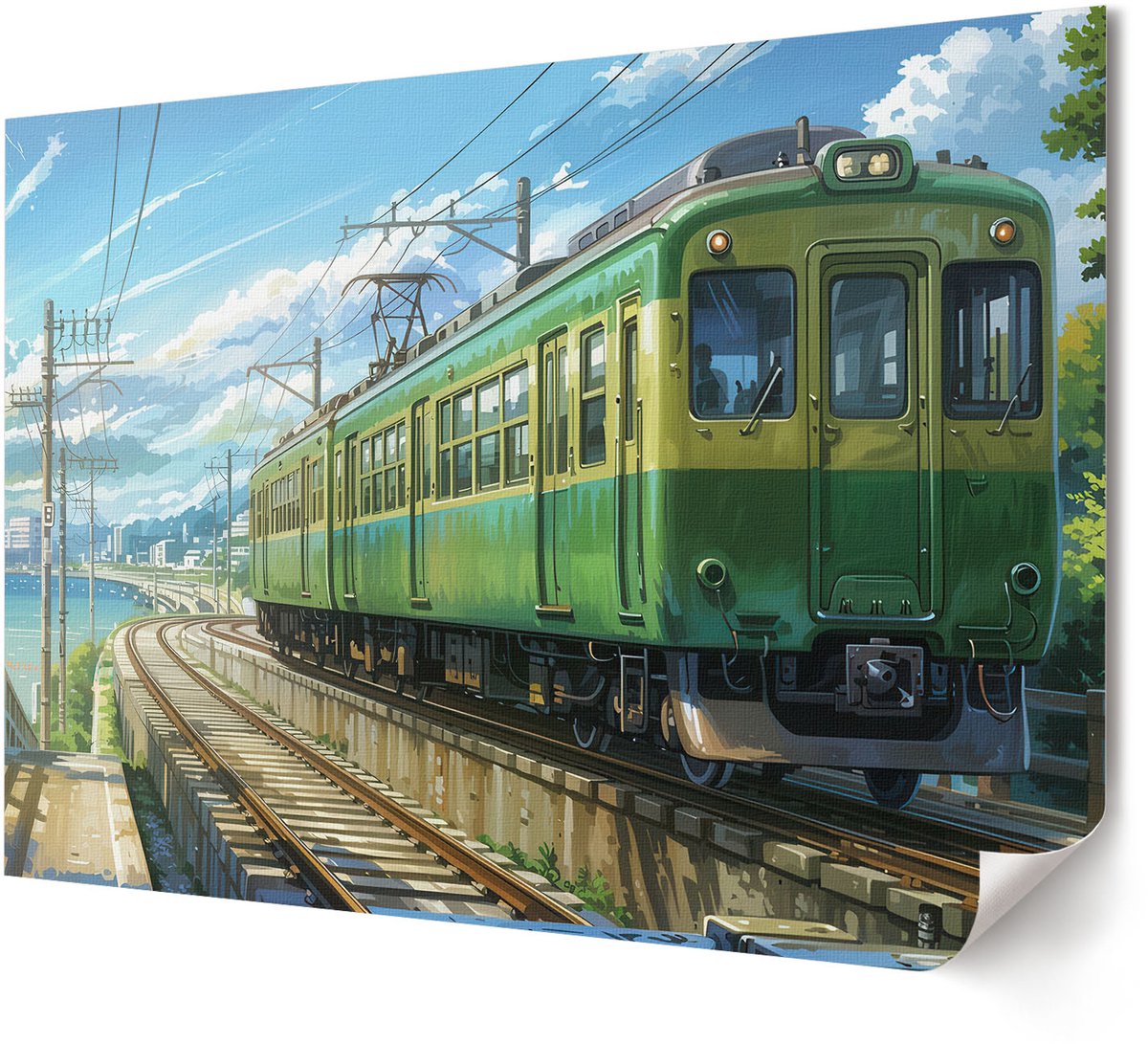 Coloray Polycanvas Wandposter - Lang Geleden, Poster - A4 - Rood Motief - Rechthoek - Interieurdecoratie - Woonkamer, Slaapkamer, Kantoor - Retro