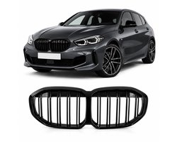 Grill Nieren Geschikt voor BMW 1 Serie F40 F41 Dubbele Spijl Glans Zwart 2019-2026