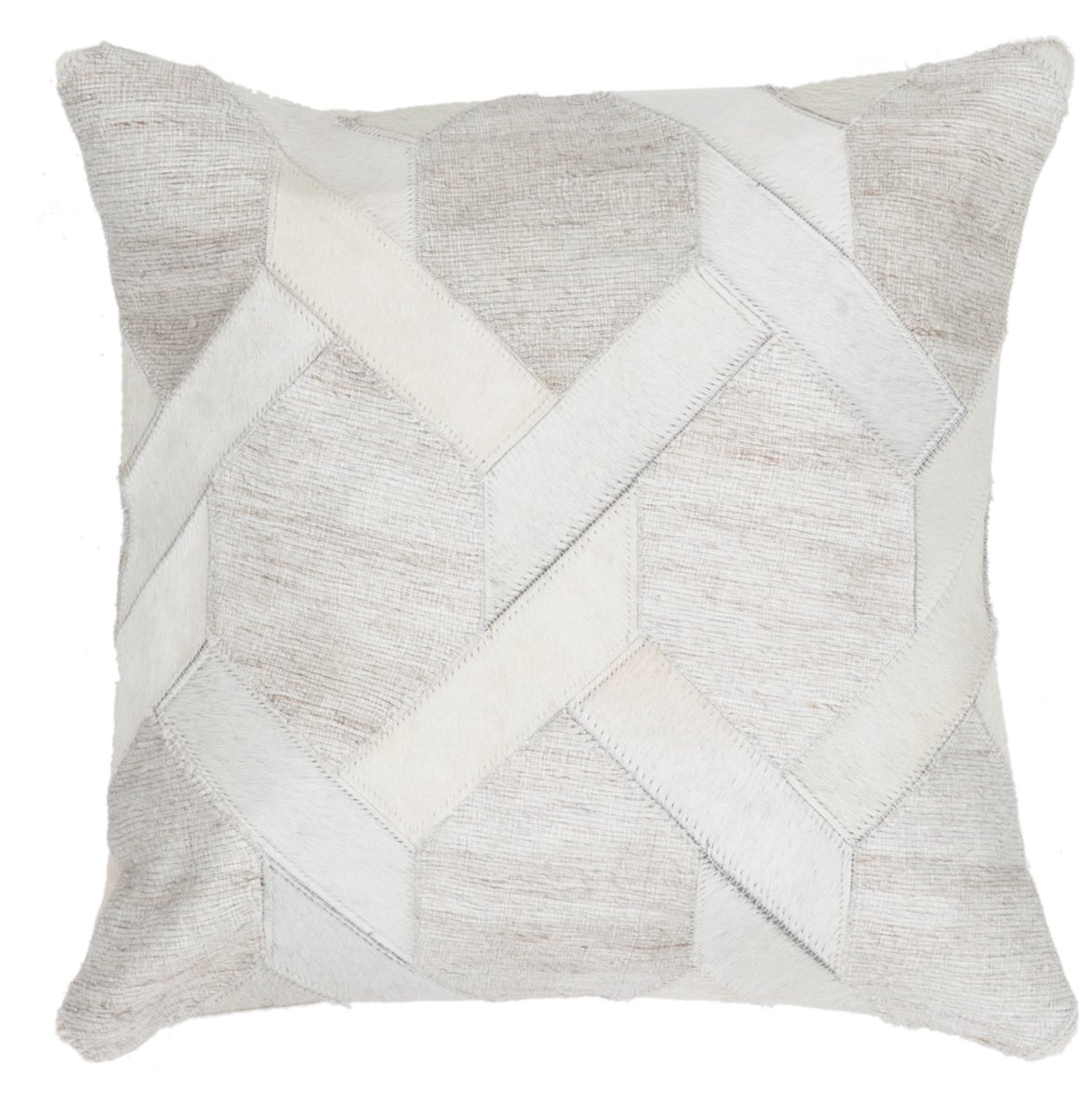 Padiro sierkussen - 45 x 45 cm - Ivoor - Geometrisch patroon - Viscose Crème