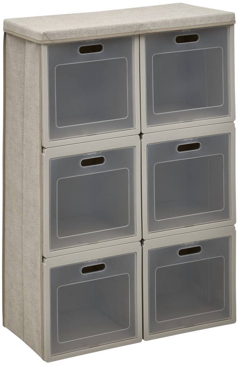Rangement 6 cases pliable Cube'N Door 61x91cm beige