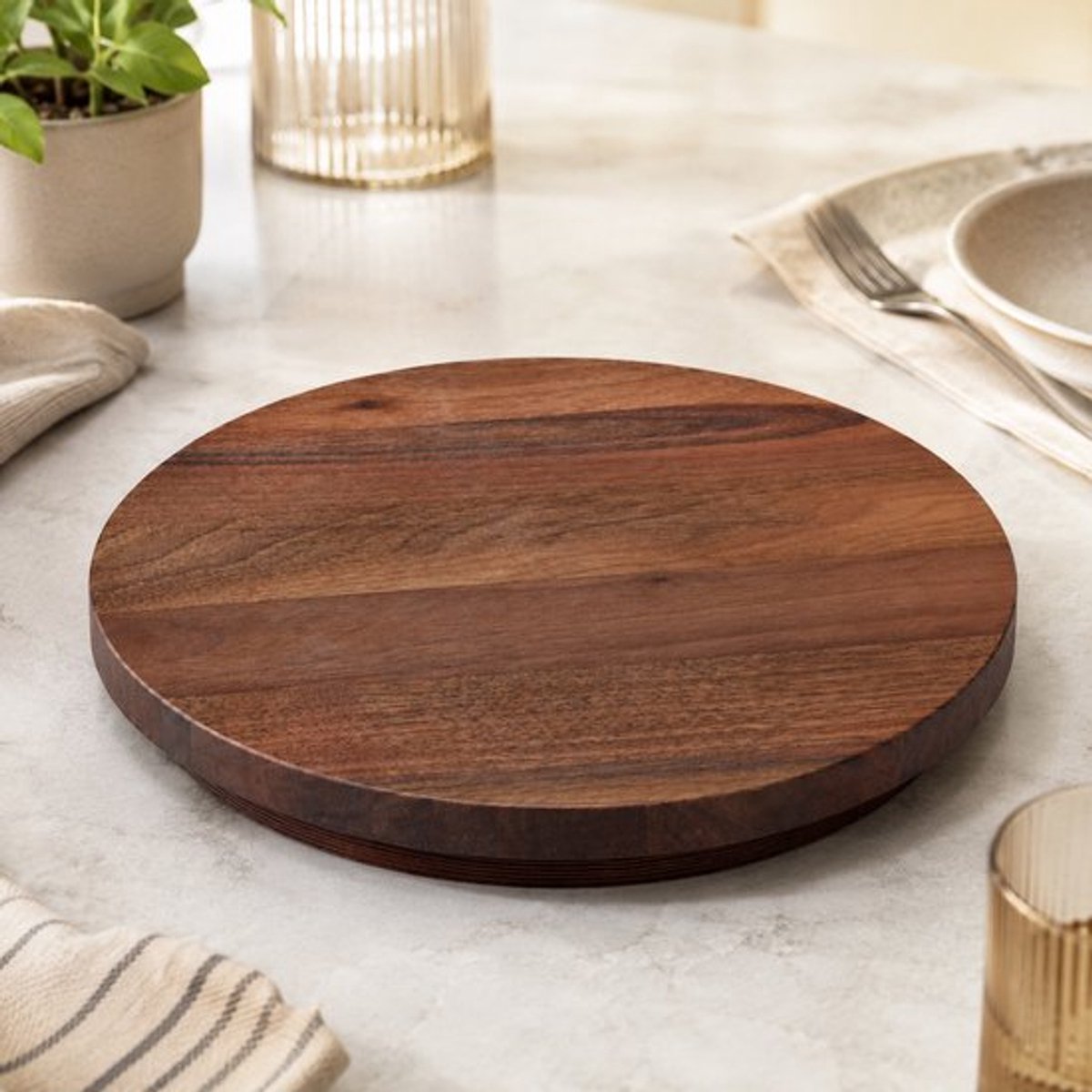 StadsPlanken Walnoot Ronddraaiplank ⌀ 30 cm FSC 100%