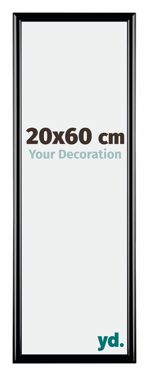 yd. Your Decoration - Fotolijst 20x60 cm - Kunststof - Zwart Hoogglans - Bordeaux