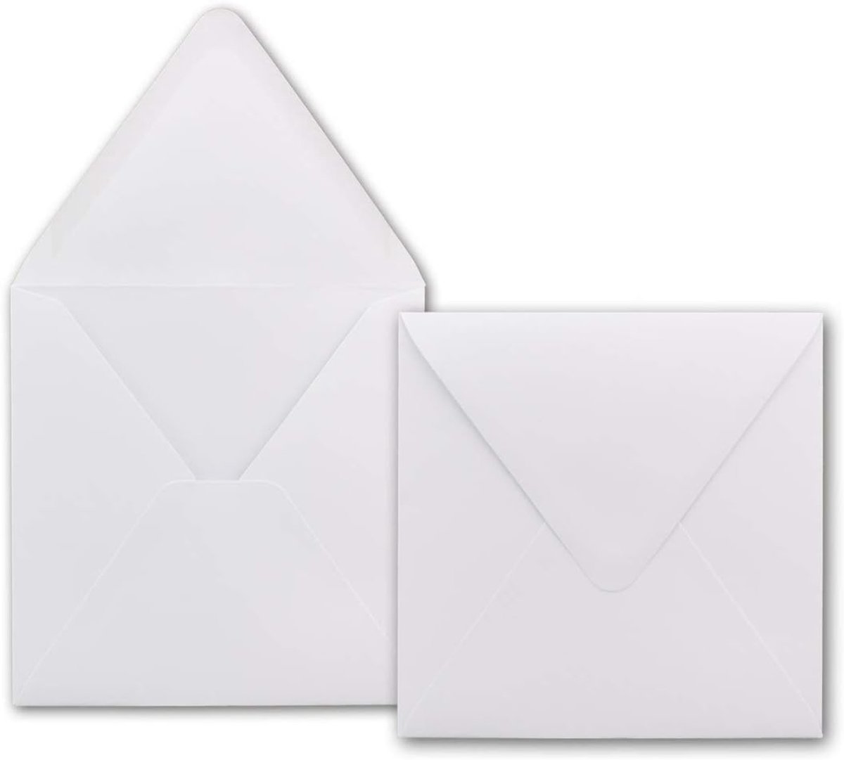 100 x enveloppen vierkant 160 x 160 mm - wit - 120 gram per m² - 16,0 x 16,0 cm - nat lijmen - voor zeer bijzondere gelegenheden - merk: GUSTAV NEUSER