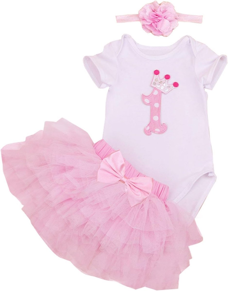 1e verjaardag Tutu voor babymeisjes met hoofdbandenset