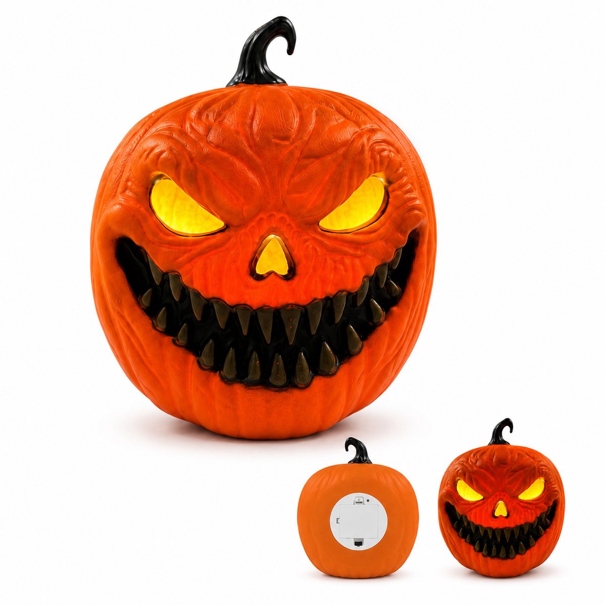 Pompoenlantaarn Decoratie - Halloween Ornament - Lichtgevende Pompoen - Griezelig Elektronisch Speelgoed - Scène Opstelling Prop - Griezelige Pompoenlantaarn - Pompoen Beeldje - Halloween‑Pompoenversiering