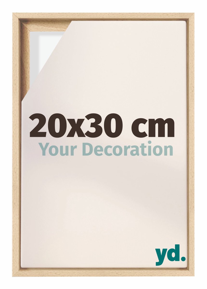 yd. yd, Baklijst 20x30 cm Beuken - Lijst voor Canvasdoek - MDF Lyon