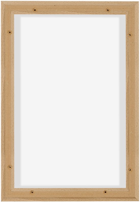 Houten baklijst met schroeven aan de voorkant.