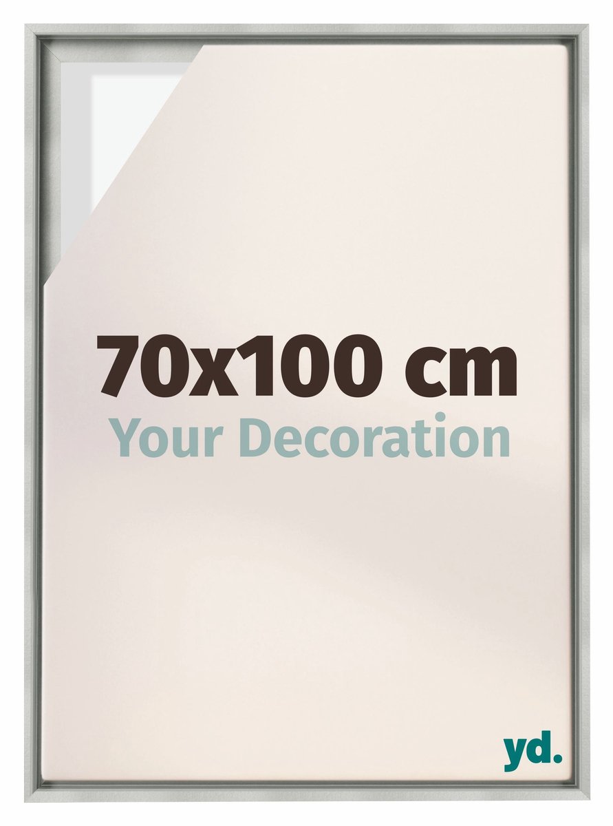 yd. yd, Baklijst 70x100 cm Zilver Mat - Lijst voor Canvasdoek - MDF Lyon