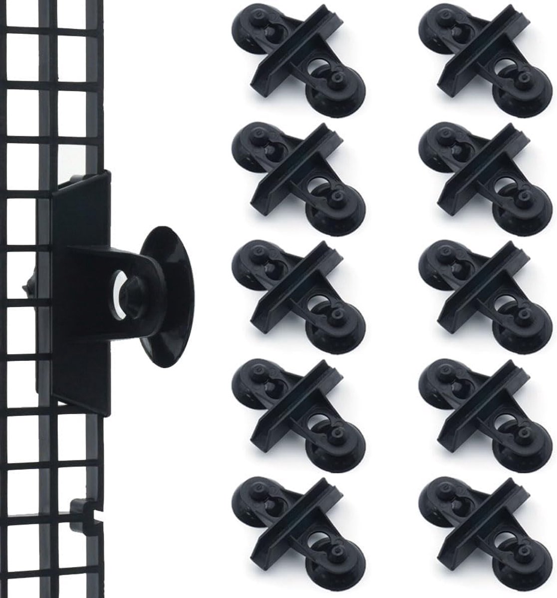 10 stuks- Zuignap voor aquarium- Aquarium zuignapclip - Zuignap Clips -Kunststof zuignappen -slanghouder voor aquarium-aquariumaccessoires- aquariumbenodigdheden-Geschikt voor verwarmingselementen, lampen en waterleidingen-Zwart