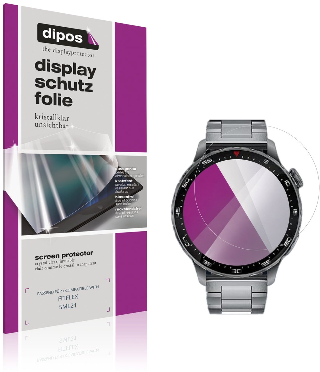 dipos – 6x Beschermfolie geschikt voor FITFLEX SML21 | Krasbestendige & heldere Screenprotector Ultra-Thin