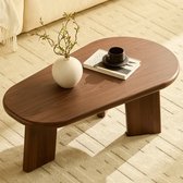 Home-Heaven® Salontafel Organisch Rond met Bruin Hout Look – Organische vorm 110cm x 60cm