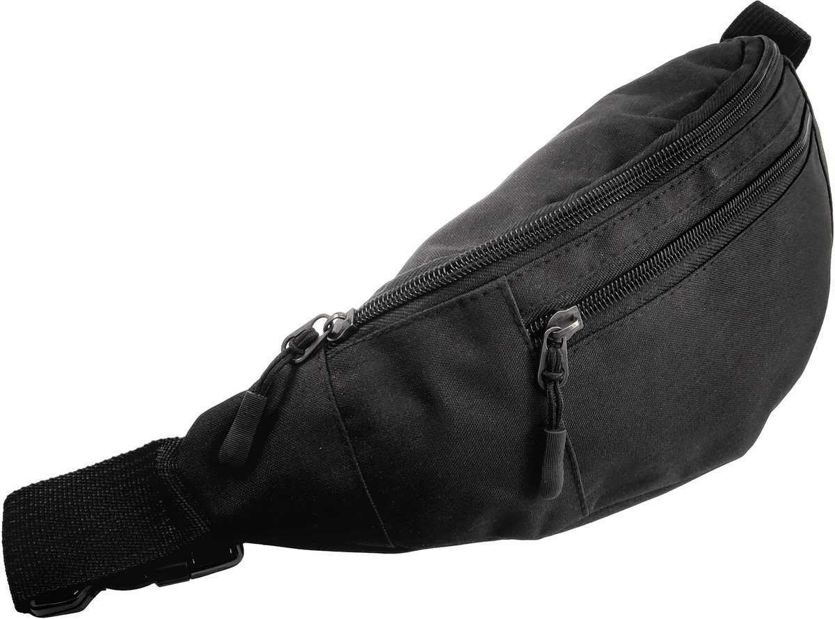 Stijlvolle Unisex Heuptas in Zwart, Buideltas voor Dagelijks Gebruik en Outdoor 28 x 14 x 9 cm - Volwassenen