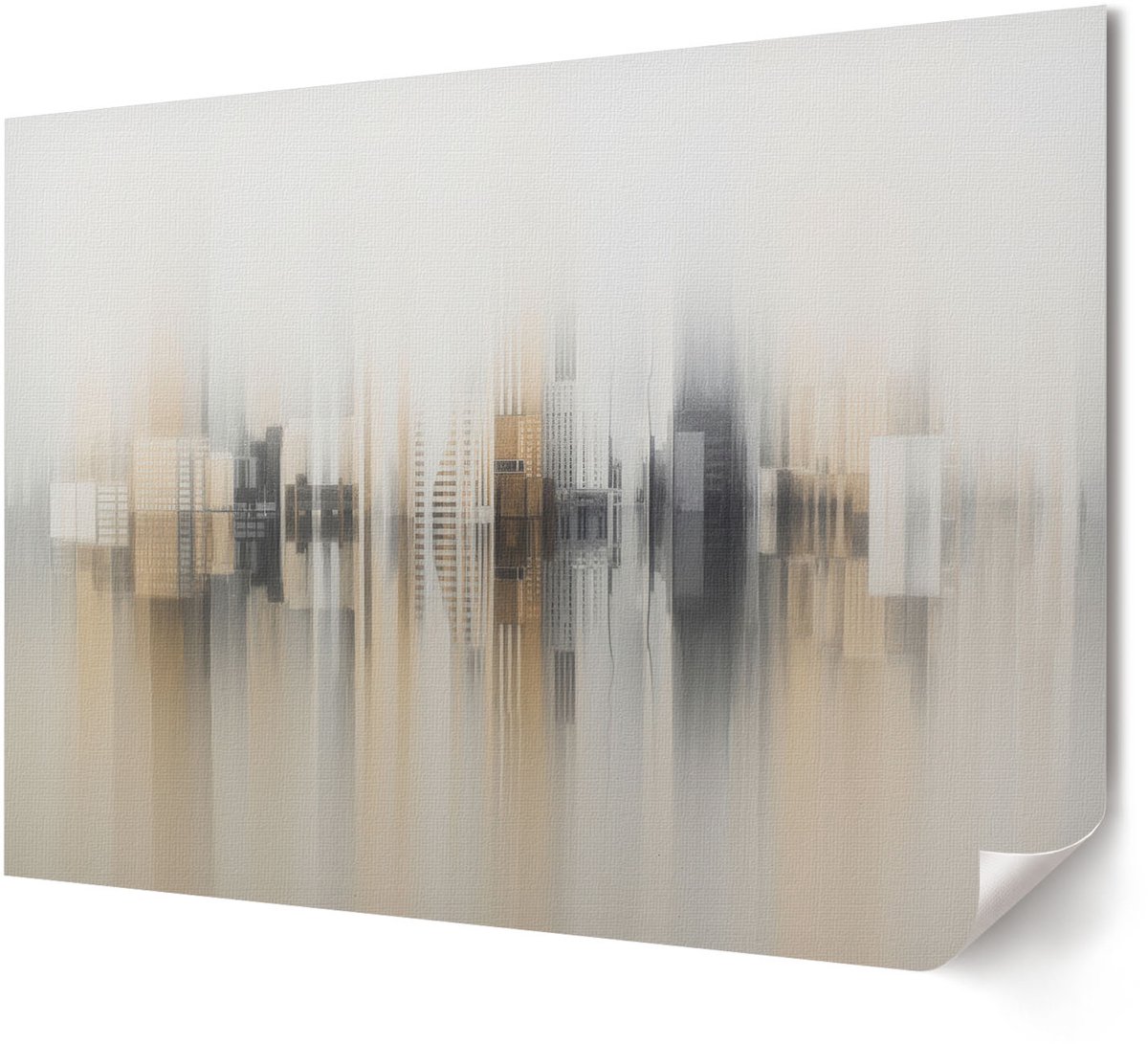 Coloray Canvas Poster Polycanvas - Geometrische Kunst, Poster - A4 - Wit Decoratie - Rechthoek - Kunstposter - Woonkamer, Slaapkamer, Kantoor - Modern