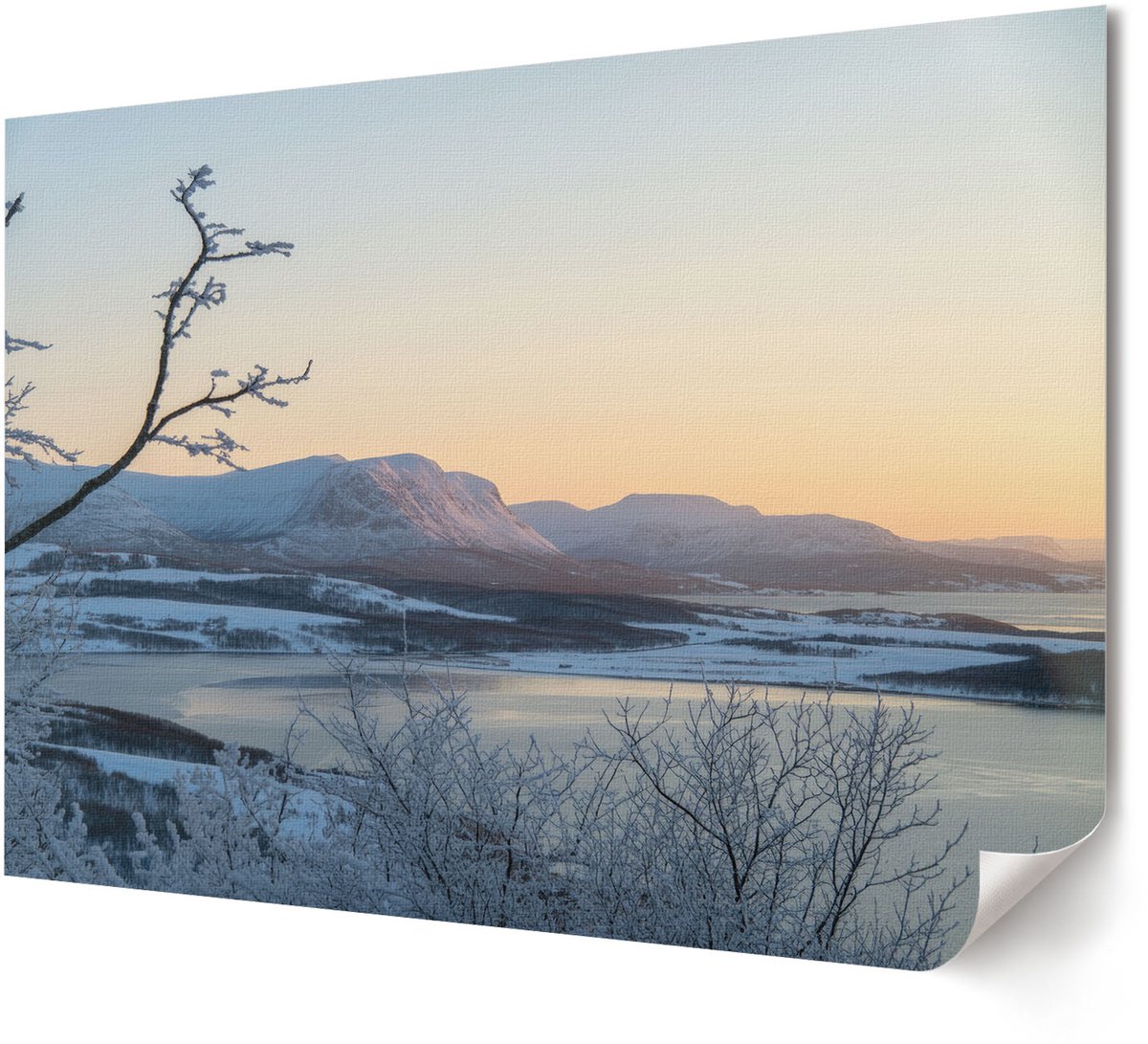 Coloray Polycanvas Wandposter - Vrouw Op Het Strand, Fotografie - A4 - Wit Motief - Rechthoek - Canvasposter - Woonkamer, Slaapkamer, Kantoor - Klassiek