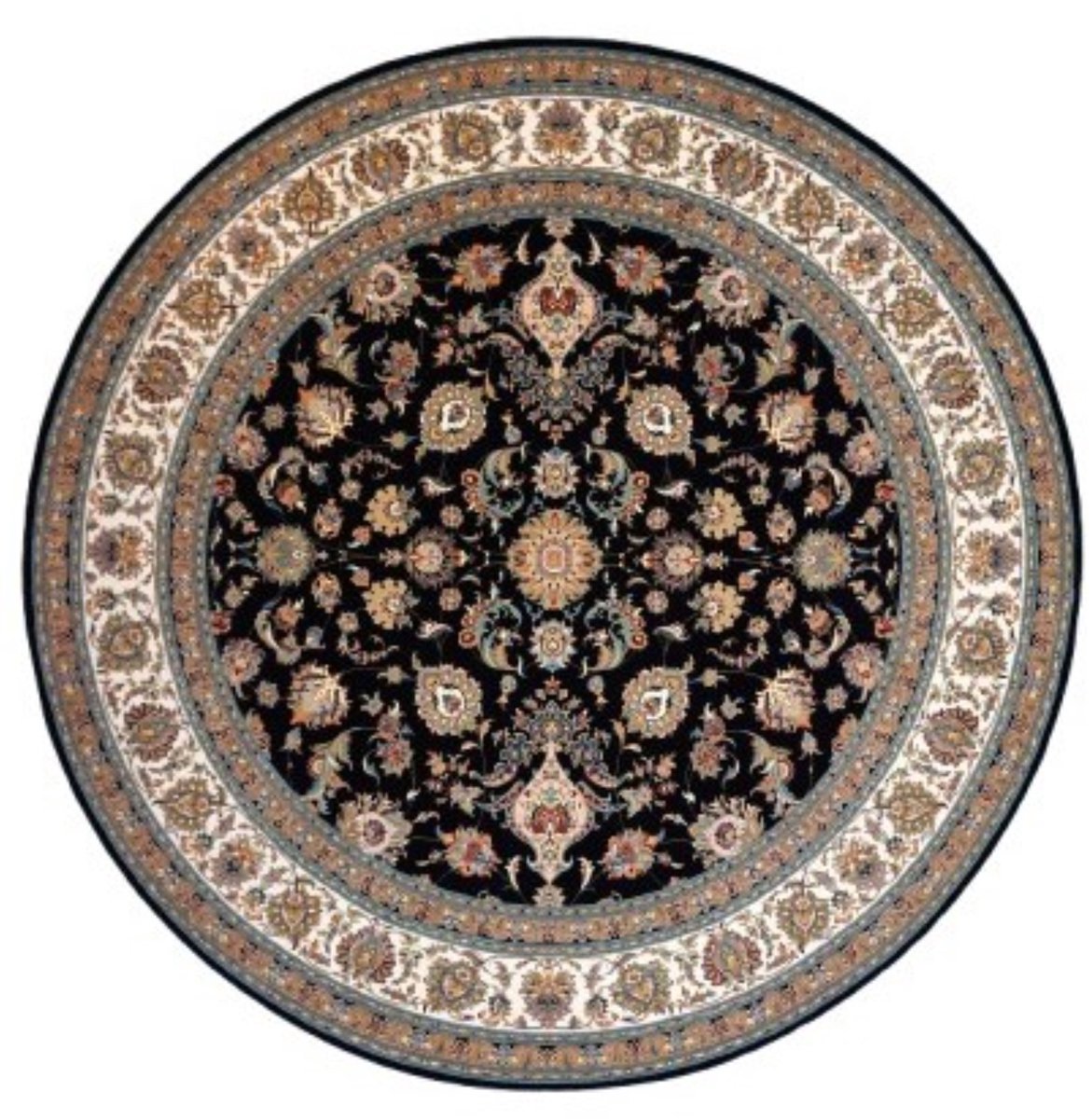 SusaStyle Perzisch Vloerkleed – Afshan Darkblue – Tapijt 250 cm - Rond