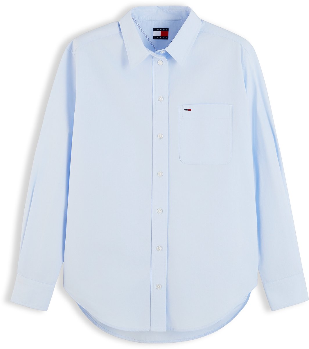 Tommy Jeans Blouse Tjw Rlx Essential Shirt Dw0dw23456 C1n Sheer Dames Blauw