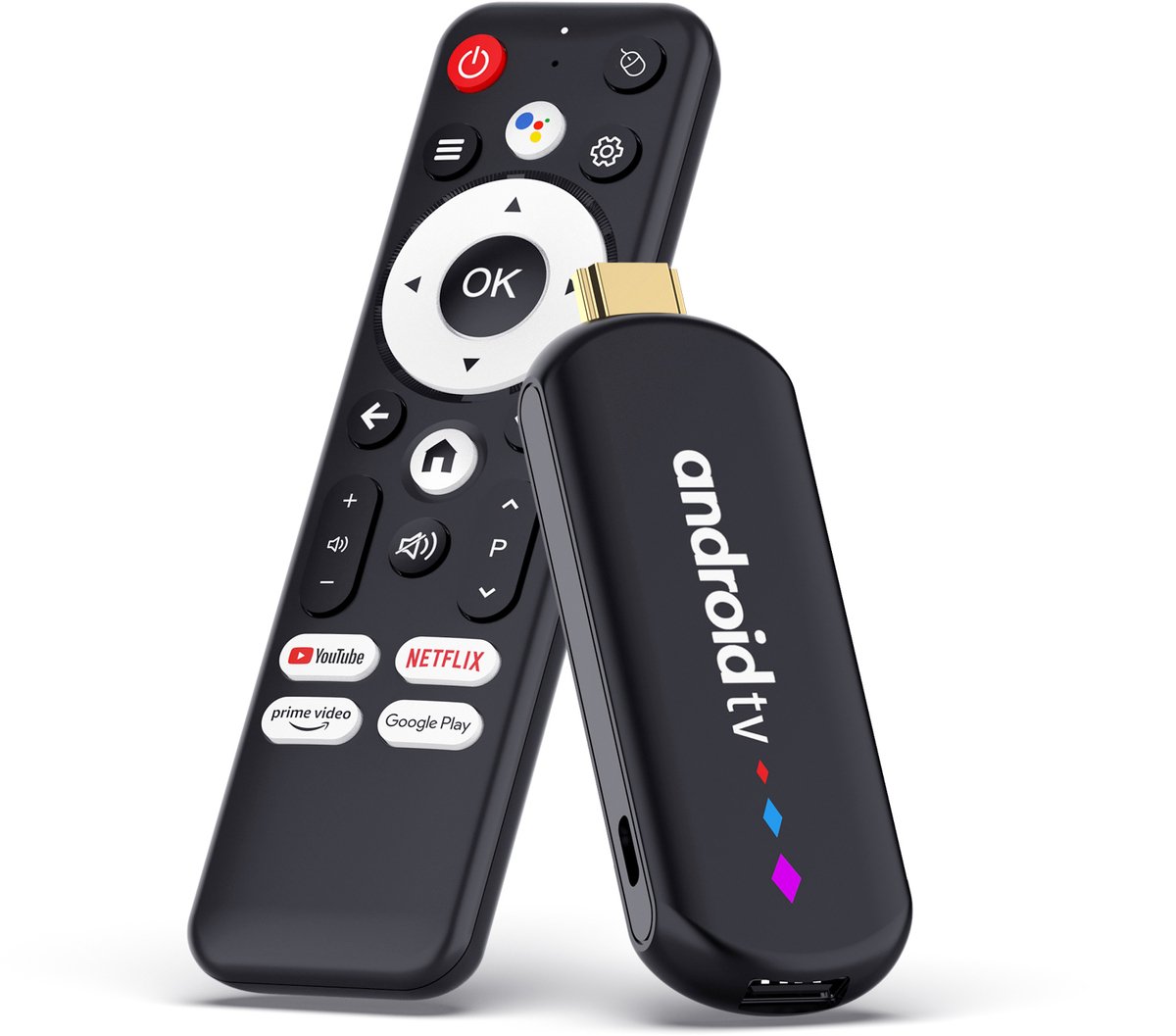 Streaming Android TV Stick - 4K UHD & HDR - Chromecast & Google tv - Android 14 - Android TV HDMI Stick - Netflix & Google Playstore - 16 GB ROM - 2GB RAM