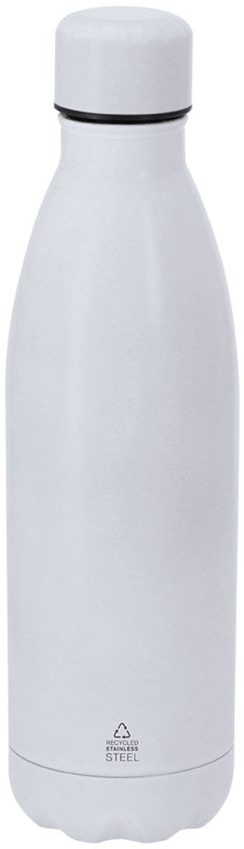 Fles van 790 ml capaciteit, gemaakt van gerecycled roestvrij staal. Met een matte afwerking Wit
